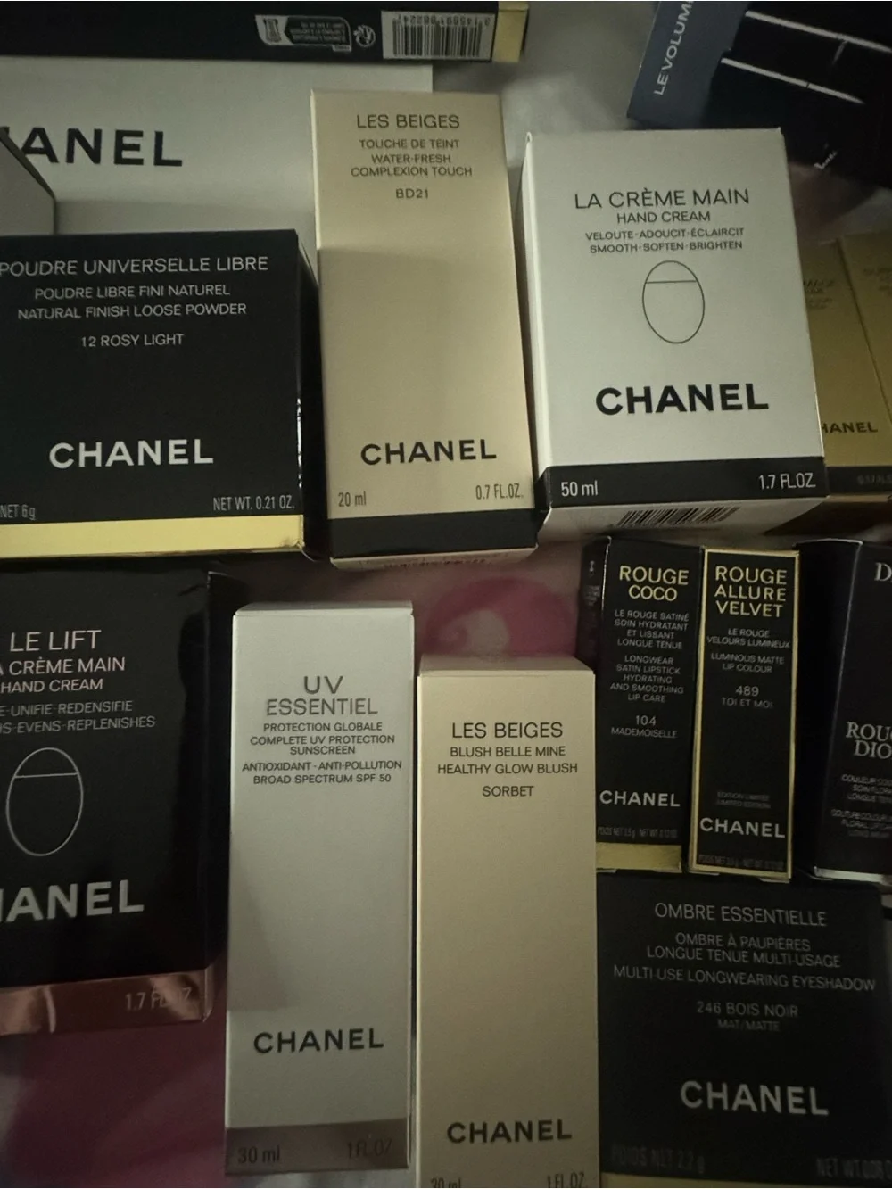 CHANEL Assorted Beauty Boxes in White, Black, Cream & Gold